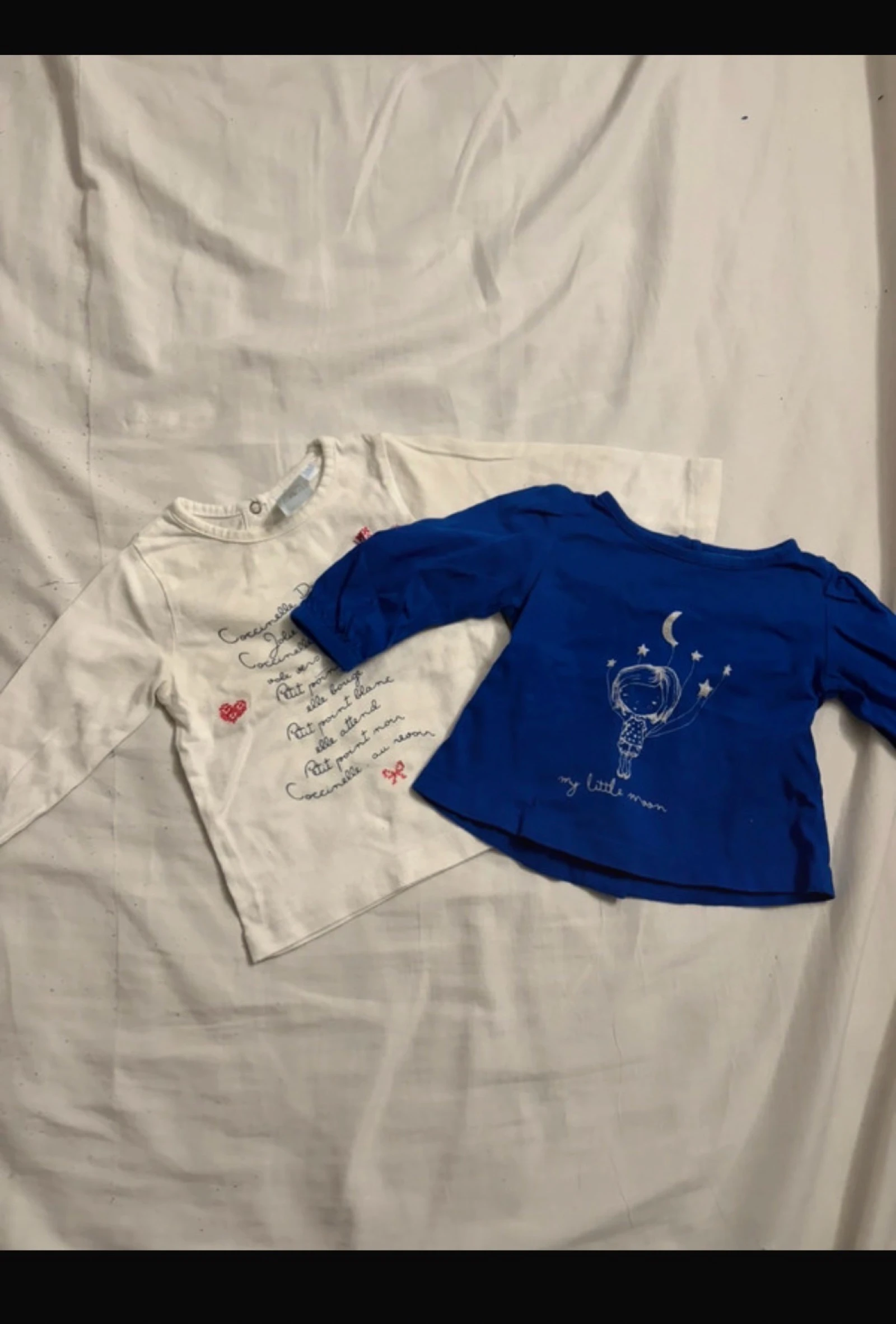 Lot 2 t-shirts bébé fille manches longues 3 mois - Tape à l'œil